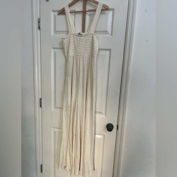 Free People Beach Homecoming Cream Maxi Jumpsuit